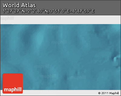 Satellite 3D Map of the Area around 1° 45' 3" N, 4° 19' 30" E