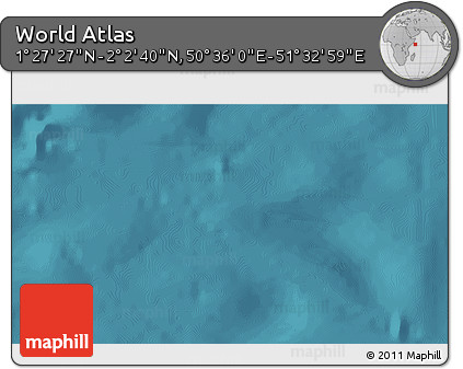 Satellite 3D Map of the Area around 1° 45' 3" N, 51° 4' 30" E