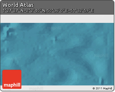 Satellite 3D Map of the Area around 1° 45' 3" N, 51° 4' 30" E