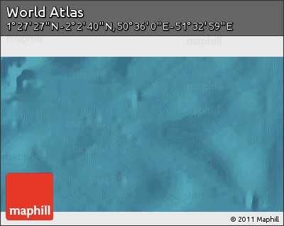 Satellite 3D Map of the Area around 1° 45' 3" N, 51° 4' 30" E