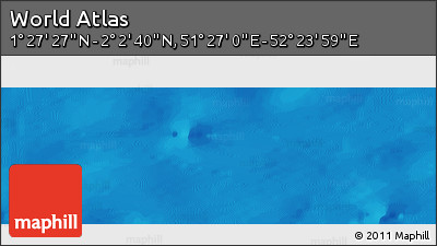 Physical Panoramic Map of the Area around 1° 45' 3" N, 51° 55' 29" E