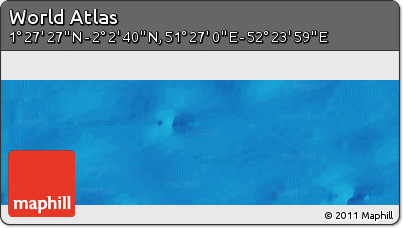 Physical Panoramic Map of the Area around 1° 45' 3" N, 51° 55' 29" E