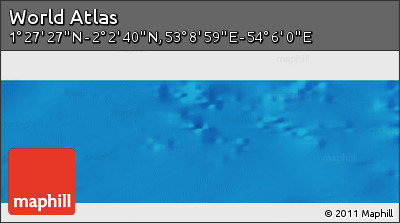 Physical Panoramic Map of the Area around 1° 45' 3" N, 53° 37' 30" E