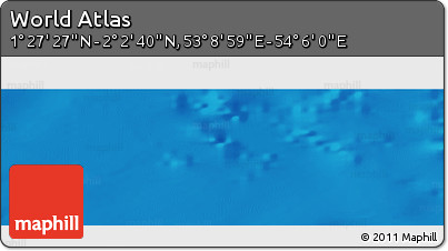 Physical Panoramic Map of the Area around 1° 45' 3" N, 53° 37' 30" E