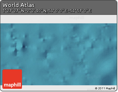 Satellite 3D Map of the Area around 1° 45' 3" N, 54° 28' 30" E