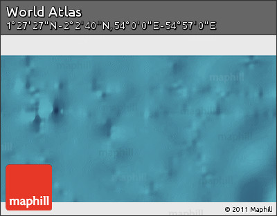 Satellite 3D Map of the Area around 1° 45' 3" N, 54° 28' 30" E