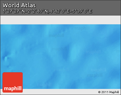Physical 3D Map of the Area around 1° 45' 3" N, 5° 10' 30" E