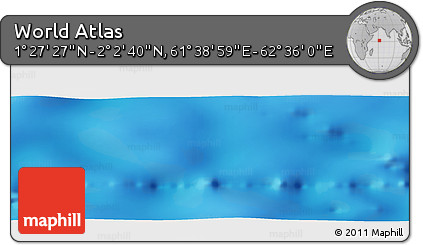 Physical Panoramic Map of the Area around 1° 45' 3" N, 62° 7' 30" E