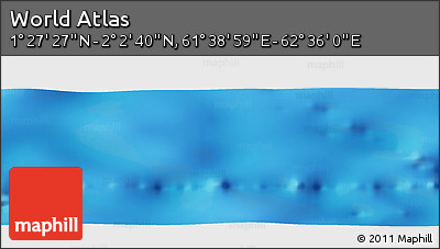 Physical Panoramic Map of the Area around 1° 45' 3" N, 62° 7' 30" E