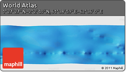 Physical Panoramic Map of the Area around 1° 45' 3" N, 62° 7' 30" E
