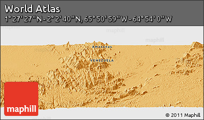 Political Panoramic Map of the Area around 1° 45' 3" N, 65° 22' 30" W