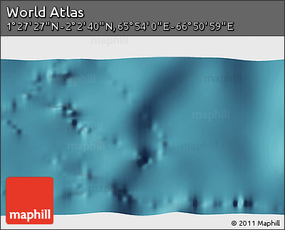Satellite 3D Map of the Area around 1° 45' 3" N, 66° 22' 30" E