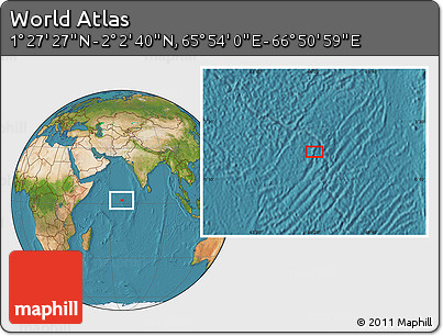 Satellite Location Map of the Area around 1° 45' 3" N, 66° 22' 30" E