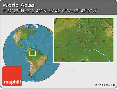 Satellite Location Map of the Area around 1° 45' 3" N, 66° 13' 29" W