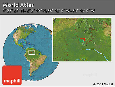 Satellite Location Map of the Area around 1° 45' 3" N, 66° 13' 29" W