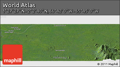Satellite Panoramic Map of the Area around 1° 45' 3" N, 66° 13' 29" W