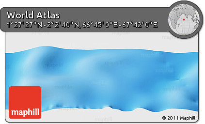 Physical Panoramic Map of the Area around 1° 45' 3" N, 67° 13' 29" E