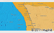 Political 3D Map of the area around 1° 45' 3" N, 67° 4' 29" W