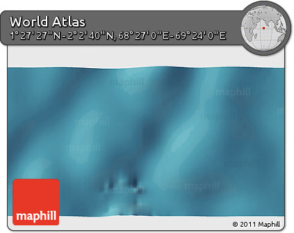 Satellite 3D Map of the Area around 1° 45' 3" N, 68° 55' 30" E