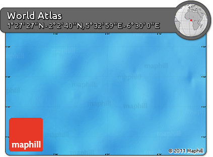 Physical Map of the Area around 1° 45' 3" N, 6° 1' 30" E