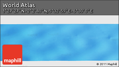 Physical Panoramic Map of the Area around 1° 45' 3" N, 6° 1' 30" E