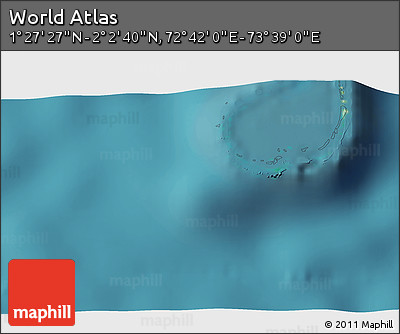 Satellite 3D Map of the Area around 1° 45' 3" N, 73° 10' 30" E