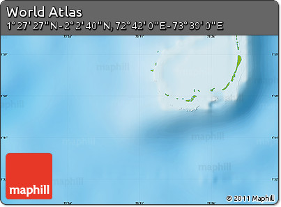 Physical Map of the Area around 1° 45' 3" N, 73° 10' 30" E