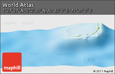 Physical Panoramic Map of the Area around 1° 45' 3" N, 73° 10' 30" E