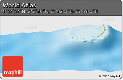 Physical Panoramic Map of the Area around 1° 45' 3" N, 73° 10' 30" E