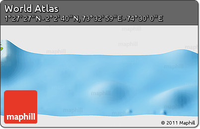 Physical Panoramic Map of the Area around 1° 45' 3" N, 74° 1' 30" E