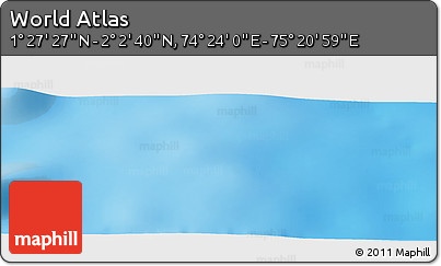 Physical Panoramic Map of the Area around 1° 45' 3" N, 74° 52' 30" E