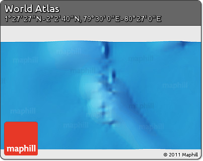 Physical 3D Map of the Area around 1° 45' 3" N, 79° 58' 29" E