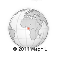 Outline Map of the Area around 1° 45' 3" N, 7° 43' 29" E, rectangular outline