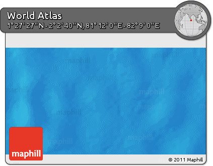 Physical 3D Map of the Area around 1° 45' 3" N, 81° 40' 30" E