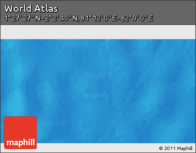 Physical 3D Map of the Area around 1° 45' 3" N, 81° 40' 30" E