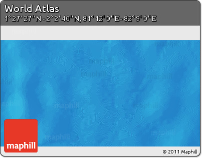 Physical 3D Map of the Area around 1° 45' 3" N, 81° 40' 30" E