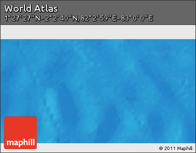 Physical 3D Map of the Area around 1° 45' 3" N, 82° 31' 30" E