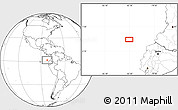 Blank Location Map of the area around 1° 45' 3" N, 82° 22' 30" W