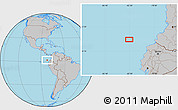 Gray Location Map of the area around 1° 45' 3" N, 82° 22' 30" W