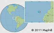 Savanna Style Location Map of the area around 1° 45' 3" N, 82° 22' 30" W
