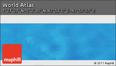 Physical Panoramic Map of the Area around 1° 45' 3" N, 83° 22' 30" E