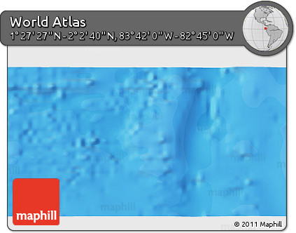 Political 3D Map of the Area around 1° 45' 3" N, 83° 13' 29" W