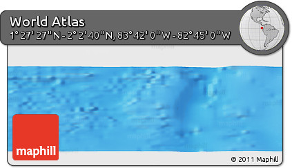 Physical Panoramic Map of the Area around 1° 45' 3" N, 83° 13' 29" W