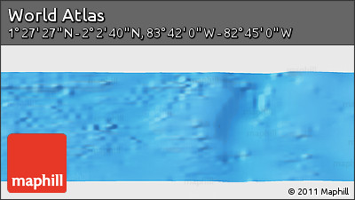 Physical Panoramic Map of the Area around 1° 45' 3" N, 83° 13' 29" W