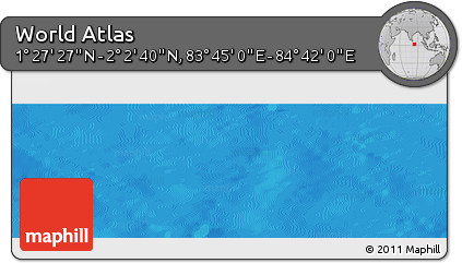Physical Panoramic Map of the Area around 1° 45' 3" N, 84° 13' 29" E