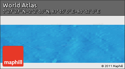 Physical Panoramic Map of the Area around 1° 45' 3" N, 84° 13' 29" E