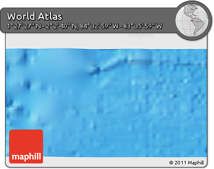 Shaded Relief 3D Map of the Area around 1° 45' 3" N, 84° 4' 29" W