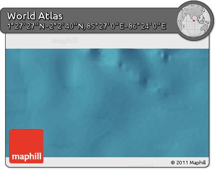 Satellite 3D Map of the Area around 1° 45' 3" N, 85° 55' 30" E