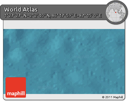 Satellite 3D Map of the Area around 1° 45' 3" N, 86° 46' 30" E