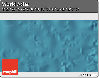 Satellite 3D Map of the Area around 1° 45' 3" N, 87° 28' 29" W